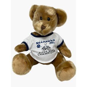 Build a Bear Seattle Seahawks Super bowl XLVIII Champions shirt soft plush bear